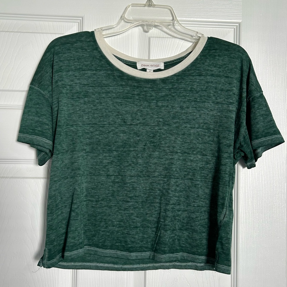 Green Cropped Tee